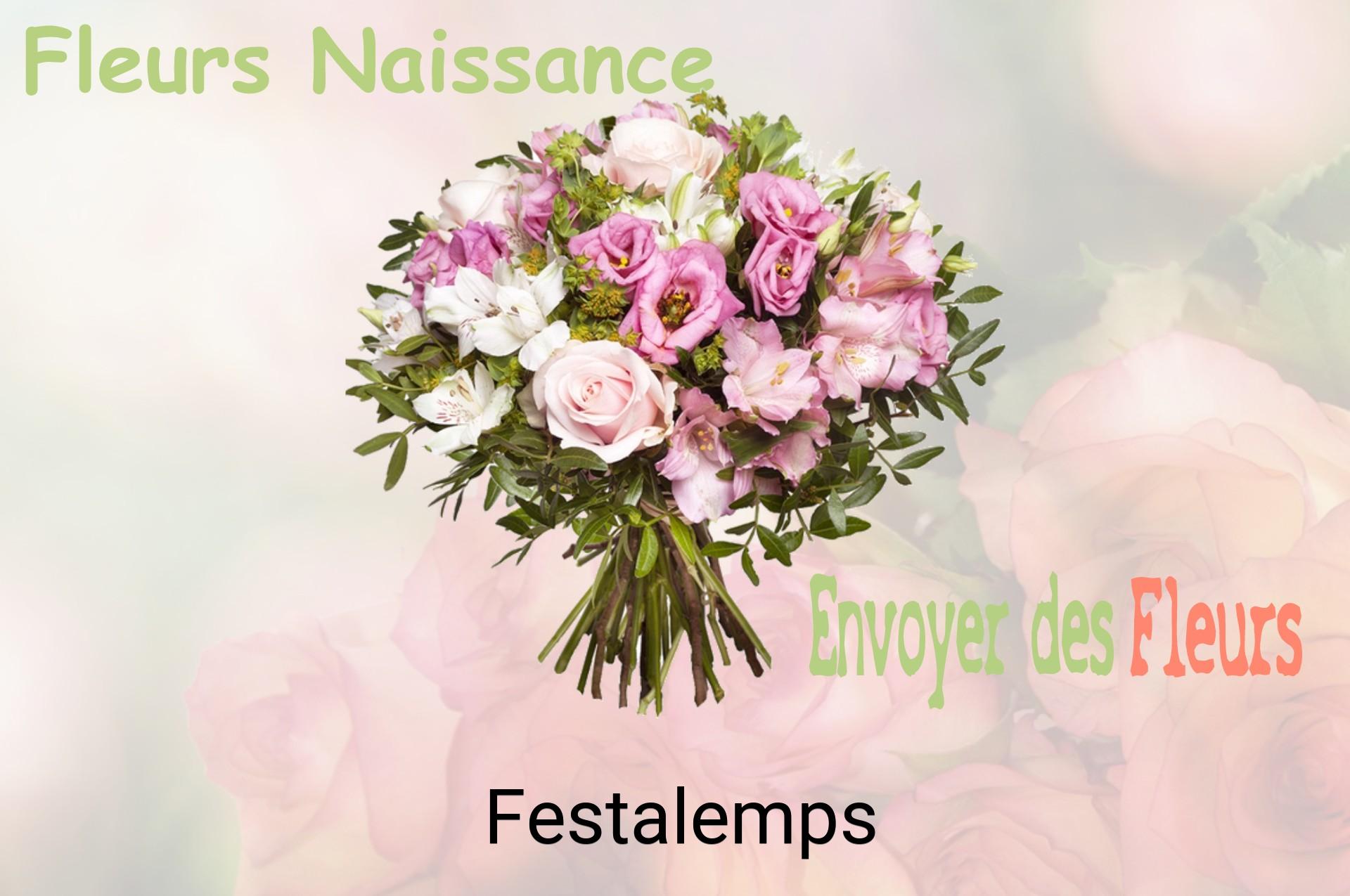 Bouquet de fleurs de naissance livré à Festalemps