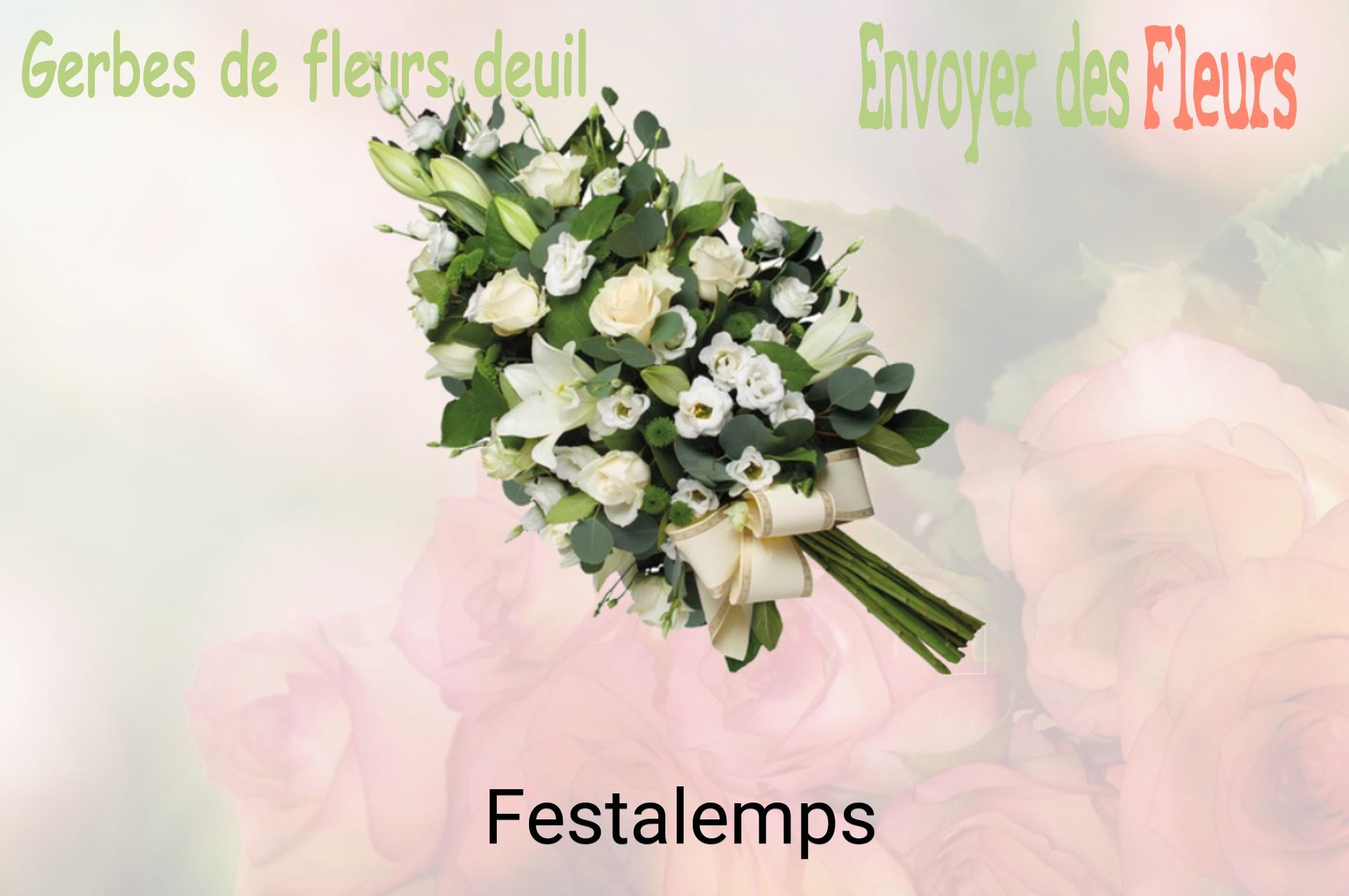 Gerbe de fleurs de deuil livrée à Festalemps